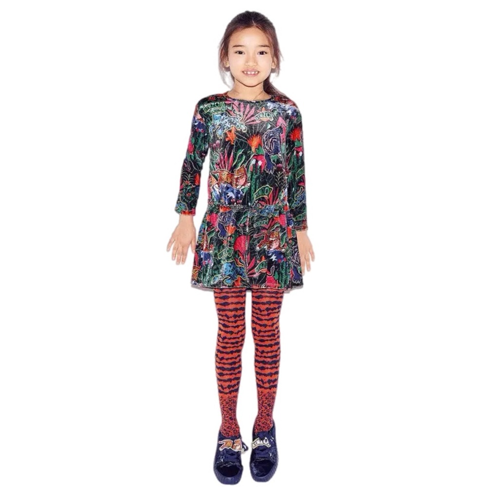Kenzo Kids Velvet Wild Jungle Dress